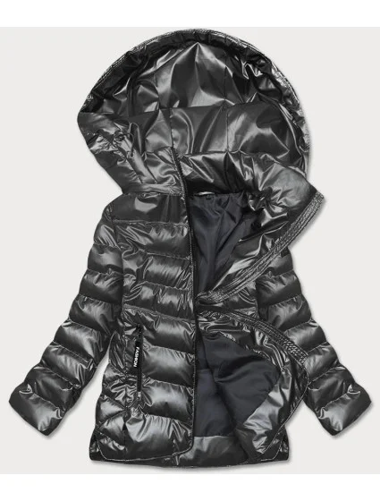 Stříbrná prošívaná bunda pro přechodné období model 17121593 - S'WEST Stříbrná prošívaná bunda pro přechodné období model 17121593 - S'WEST