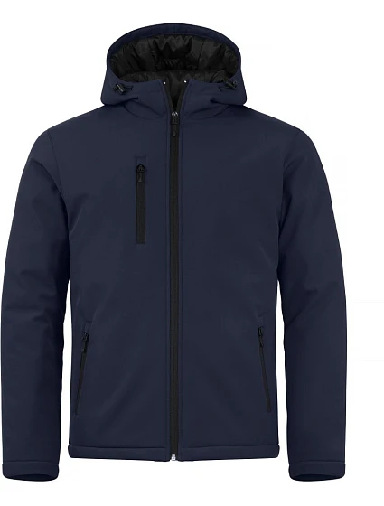 Clique Padded Hooded Softshell Men Pánská zateplená softshellová bunda s kapucí 67.0952 dark navy Clique Padded Hooded Softshell Men Pánská zateplená softshellová bunda s kapucí 67.0952 dark navy