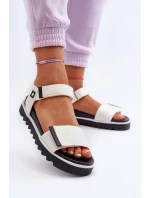 Dámské sandály na platformě Big Star model 21655484 Bílé - Big Star Shoes Dámské sandály na platformě Big Star model 21655484 Bílé - Big Star Shoes