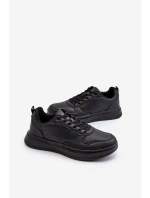 Lehké pánské tenisky na platformě z ekokože černé Uziran Lehké pánské tenisky na platformě z ekokože černé Uziran