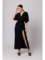 K163 Maxi šaty - černé