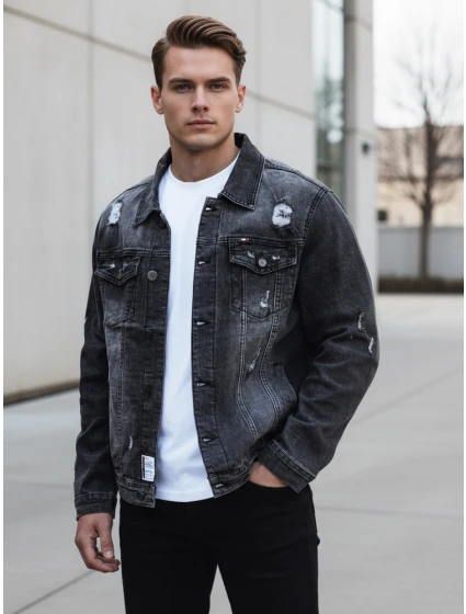 Kurtka męska szara model 22022502 - FashionStreet Kurtka męska szara model 22022502 - FashionStreet