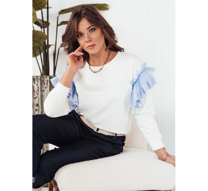 Dámská mikina FALGIT ecru FashionStreet BY1264 Dámská mikina FALGIT ecru FashionStreet BY1264