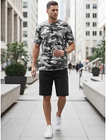 Pánské maskáčové antracitové tričko Dstreet model 21978123 - FashionStreet