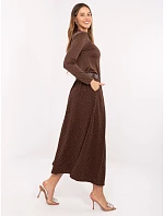 Elegantní maxi sukně s ozdobným lemem hnědá (19720) Elegantní maxi sukně s ozdobným lemem hnědá (19720)
