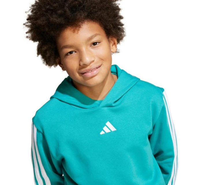 Dětská fleecová mikina 3 Stripes Turquoise model 21720654 - ADIDAS Dětská fleecová mikina 3 Stripes Turquoise model 21720654 - ADIDAS