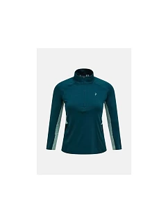 Dámské tričko W Core Half Zip model 22241529 zelená barva - Peak Performance