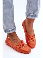 Semišové Mokasíny Oranžové model 21625479 - Boto
