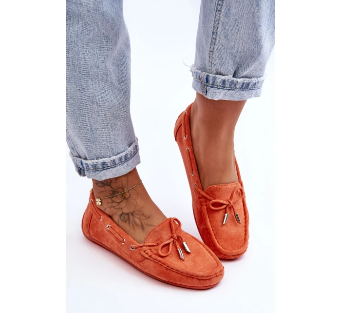 Semišové Mokasíny Oranžové model 21625479 - Boto