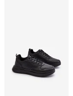 Lehké pánské tenisky na platformě z ekokože černé Uziran Lehké pánské tenisky na platformě z ekokože černé Uziran