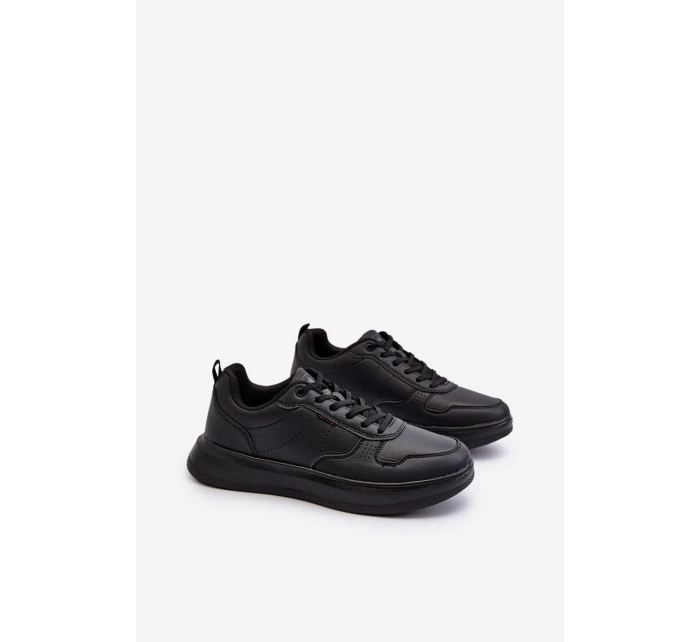 Lehké pánské tenisky na platformě z ekokože černé Uziran Lehké pánské tenisky na platformě z ekokože černé Uziran