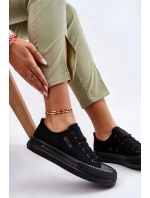 Nízké šněrovací tenisky Big Star LL274967 Černé Nízké šněrovací tenisky Big Star LL274967 Černé