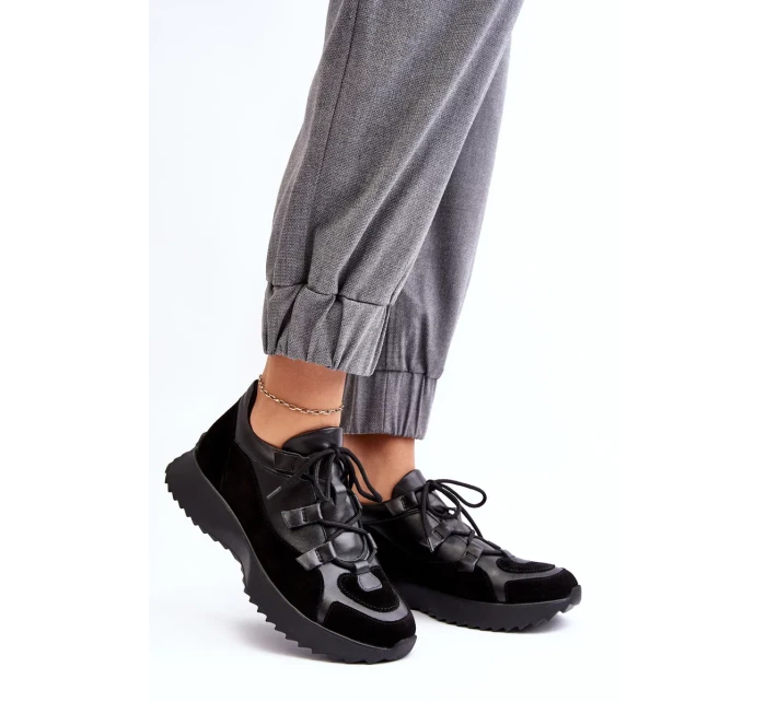 Kožená dámská sportovní obuv Zazoo Black Kožená dámská sportovní obuv Zazoo Black