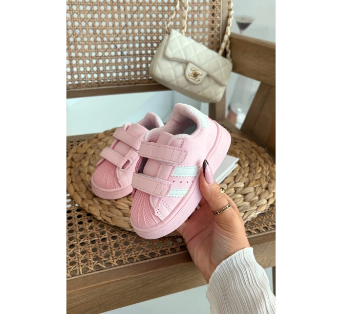 Dětské sportovní sneakers z eko kůže Renel – růžové Dětské sportovní sneakers z eko kůže Renel – růžové