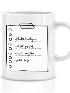 Personalizovaný klasický keramický hrníček - TO DO LIST