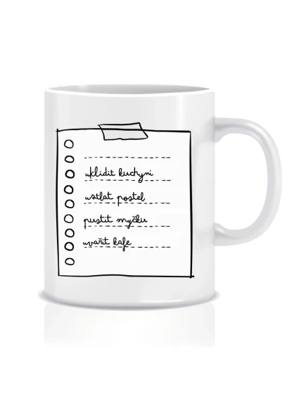 Personalizovaný klasický keramický hrníček - TO DO LIST 