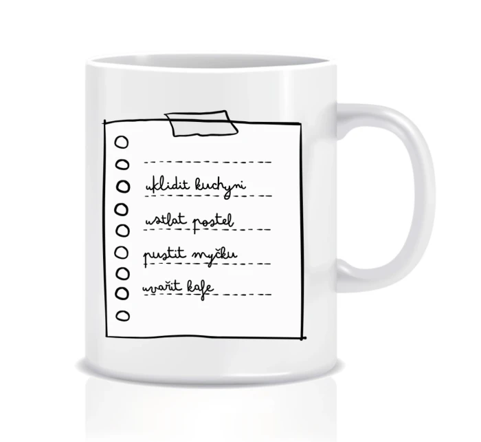 Personalizovaný klasický keramický hrníček - TO DO LIST 