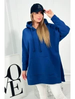 Zateplená mikina s bočními rozparky z džínoviny Zateplená mikina s bočními rozparky z džínoviny