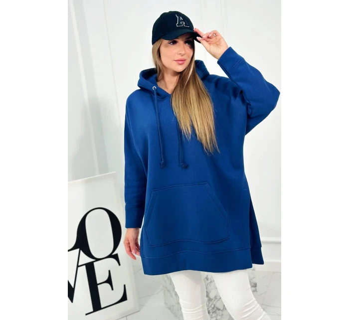 Zateplená mikina s bočními rozparky z džínoviny Zateplená mikina s bočními rozparky z džínoviny