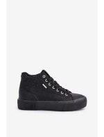 Zateplené Dámské Tenisky S Prošitím Big Star OO274A480 Černé Zateplené Dámské Tenisky S Prošitím Big Star OO274A480 Černé