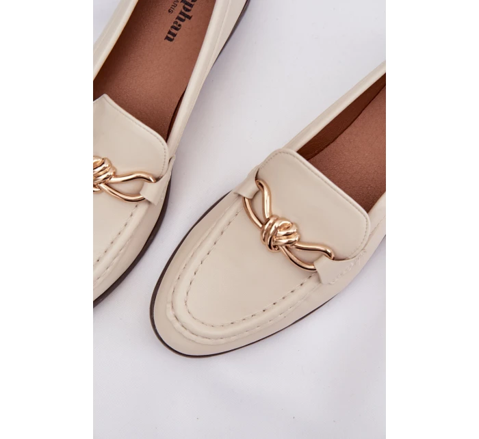 Dámské loafersy s ozdobným detailem světle béžové Rosynne