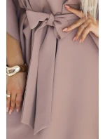 SOFIA Motýlí šaty se zavazováním v pase model 20916067 - numoco SOFIA Motýlí šaty se zavazováním v pase model 20916067 - numoco