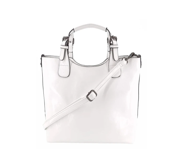 Luxusní bílá dámská kabelka 6DQBA - Ines Delaure