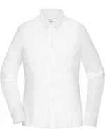 JN Popelínová halenka slim fit s dlouhým rukávem 02. white model 22445753 - Daiber