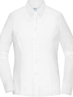 Daiber JN 1371 Popelínová halenka slim fit s dlouhým rukávem 02.1371 white