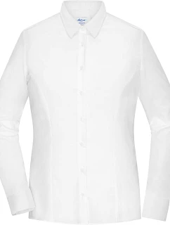 Daiber JN 1371 Popelínová halenka slim fit s dlouhým rukávem 02.1371 white