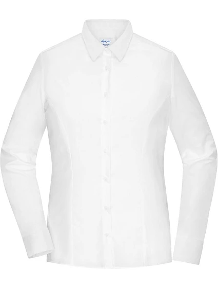 Daiber JN 1371 Popelínová halenka slim fit s dlouhým rukávem 02.1371 white Daiber JN 1371 Popelínová halenka slim fit s dlouhým rukávem 02.1371 white