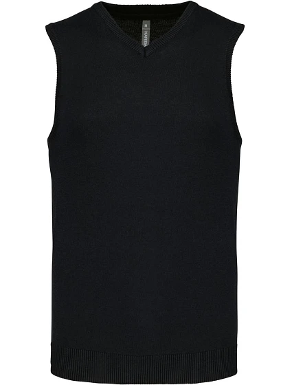 Kariban K 969 Pánská svetrová vesta s výstřihem do V 20.K969 black Kariban K 969 Pánská svetrová vesta s výstřihem do V 20.K969 black