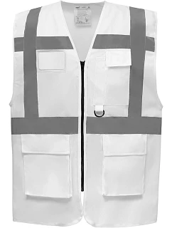 HVW 801 HiVis multifunkční vesta model 22502345 white - Yoko