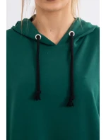 Šaty s kapucí tmavě zelené Šaty s kapucí tmavě zelené