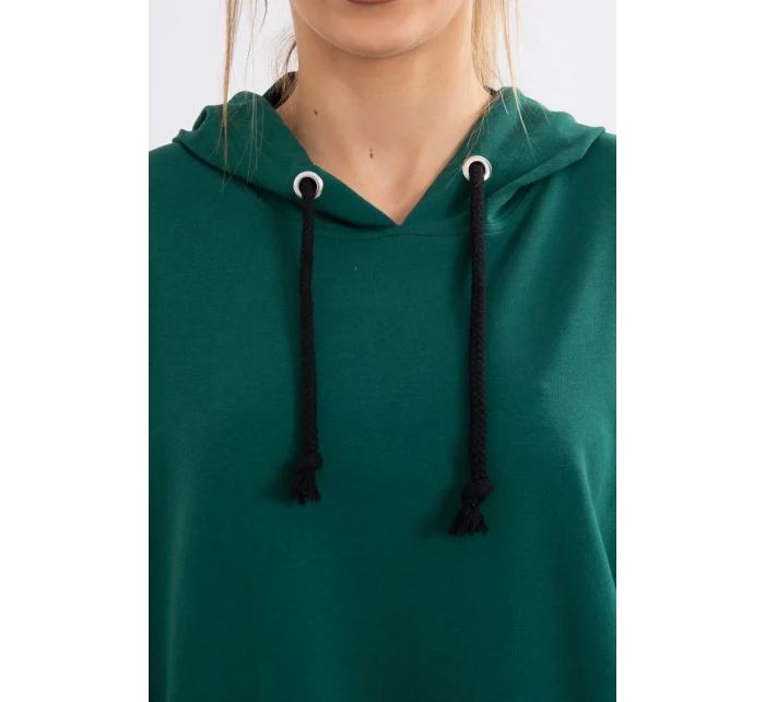Šaty s kapucí tmavě zelené Šaty s kapucí tmavě zelené