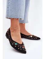 Dámské Baletky Zdobené Černé model 21702735 - Boto
