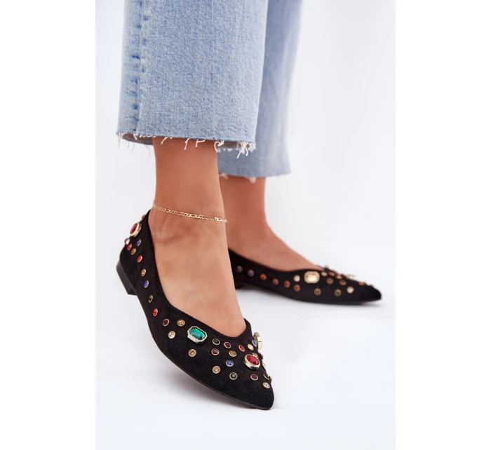 Dámské Baletky Zdobené Černé model 21702735 - Boto