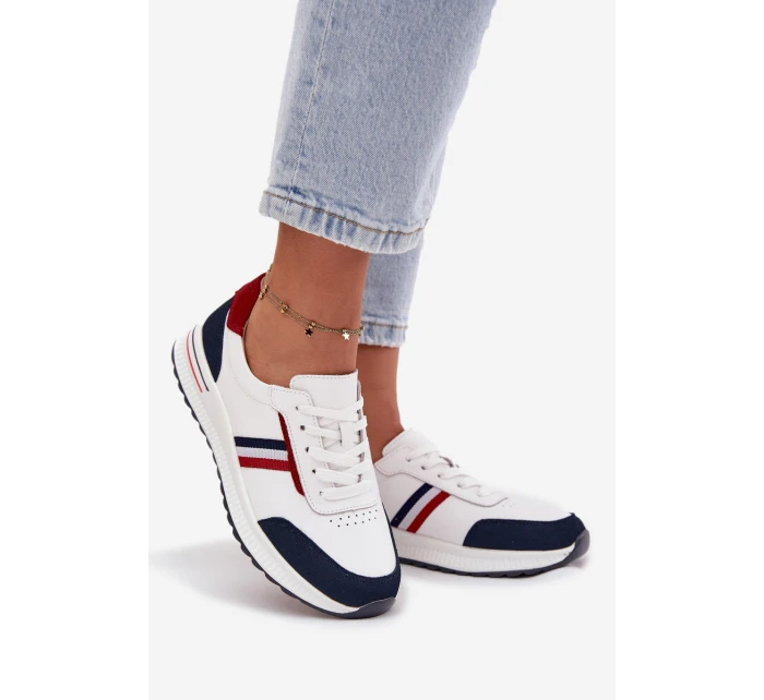 Dámské kožené sportovní boty modré model 21708095 - EVENTO Dámské kožené sportovní boty modré model 21708095 - EVENTO