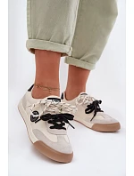 Dámské tenisky s dvojitým šněrováním Big Star model 22042687 Béžové - Big Star Shoes