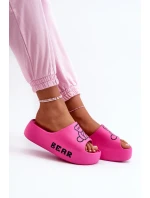 Dámské pěnové pantofle na masivní podrážce s medvídkem Fuchsia Lamira Dámské pěnové pantofle na masivní podrážce s medvídkem Fuchsia Lamira