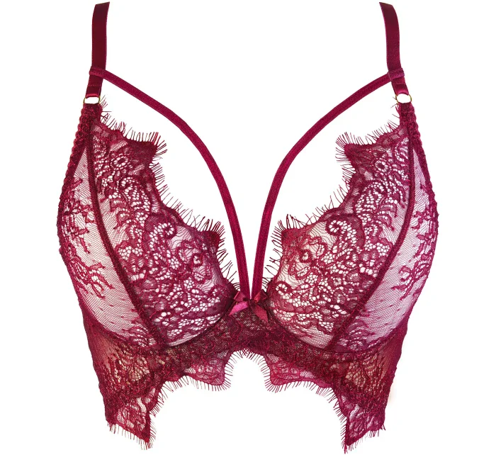 Dámská podprsenka Vínová model 19341939 - Axami Dámská podprsenka Vínová model 19341939 - Axami