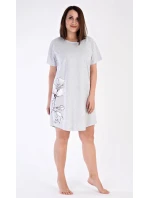 Dámská noční košile Nicol Šedá s potiskem - Vienetta Dámská noční košile Nicol Šedá s potiskem - Vienetta