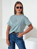 Dámské bavlněné basic tričko FLORTA modré FashionStreet RY2557