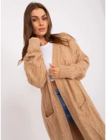 Kardigan AT SW model 18884698 camelowy - FPrice Kardigan AT SW model 18884698 camelowy - FPrice