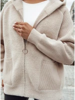 Dámská bunda z alpaky beige Dstreet model 21979858 - FashionStreet