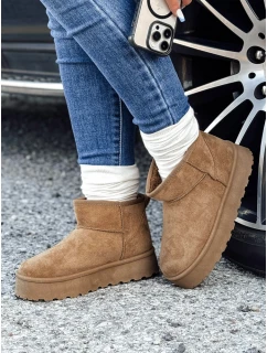 Dámské sněhule na platformě béžové FashionStreet ZY1066