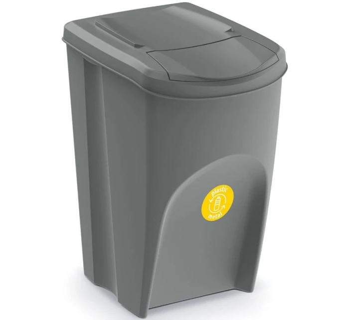 Odpadkové koše 35 l SORTIBOX SET4 PACKY ŠEDÉHO KAMENE dětské