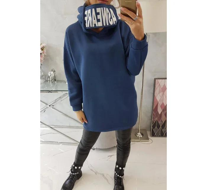 Zateplená mikina s kapucí z džínoviny