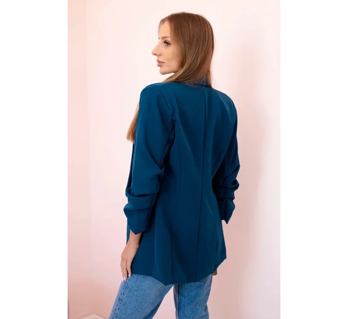 Sako s klopami elegantní tmavě model 21399748 - K-Fashion Sako s klopami elegantní tmavě model 21399748 - K-Fashion