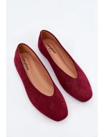 Klasické Baletky Z Eko Semiše Bordové model 21687286 - Boto